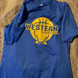 Western basketball athletic tee
